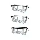 3pcs/set Foldable Handle Fridge Storage Basket Kitchen Organization