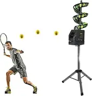 Adjustable Tennis Ball Machine, Tennis Ball Machine Adjustable, Portable Tennis Serving Machine,with Catch Net Oscillation Ball Launcher/Cordless Design, for All Levels Ages,Withoutcatchingnet