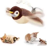 Interactive Cat Toy,Flapping Bird Cat Toys for Indoor Cats, Vivid Chirping, Flapping Wings Sparrow for Kitten or Small Dogs, Rechargeable