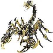Scorpion 3D Metal Puzzle for Adults,Figure Model Building Kits 3-D Puzzles,454 Pcs(Black Gold,Not Assembled)