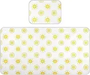 Cooling Baby Mattress Pee Training 28" x 52" Reusable Bright Yellow Star White Crib Padding for Sides for Baby&Toddler