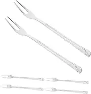 CANIGHT 6pcs Stainless Steel Fruit Forks Reusable Appetizer Dessert Forks for Serving Fruits Salads and More Dishwasher Safe for Parties and Everyday Use