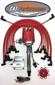CHEVY SBC BBC Ready to Run Distributor 327- 454 + 60K COIL + WIRES OVER COVERS