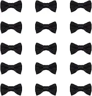 PH PandaHall 120pcs Mini Bow Tie Bows Ribbon Bows Black 1 Inch Grosgrain Hair Bows for DIY Craft Hair Clips Pets Hair Bows Gift Wrapping Decorations