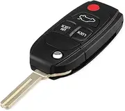 FLJKCT Car Key Shell Modified Flip Folding Smart Remote Car Key Shell Case 2 3 4 5 Buttons,for Volvo S40 S60 S70 S80 V40 V70 XC90 XC70