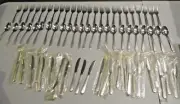 72 PC Oneida All American Stainless Glen Cove ,SPOONS, SALAD FORKS, WAVY EDGE KN