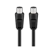 Goobay Antenna Cable (<70 dB) (M/M) for TVs/Receivers/Radios - Black
