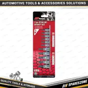 11 Pieces of PK Tool 1/4 Inch & 3/8 Inch Drive Star Bits Socket Set