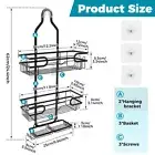 Hanging Shower Caddy over Shower Head Rustproof Bathroom Hanging Shower Parci