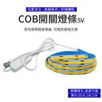 在飛比找蝦皮商城優惠-COB LED燈條 USB 5V 防水燈條 usb燈條 軟燈