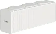Environmentally Friendly Retractable Bed Foot Stool, Accordion Stool, Can Accommodate 3 People, Load-Bearing 600KG,White,Long Strip