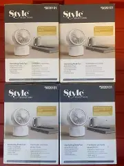 Style Selections 5020101 3 Speed Oscillating Desk Fan 4 PACK!