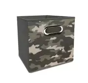 NEW Set of 4 Collapsible Storage Bin Cubes 11 in. Green Camo Camouflage Pattern