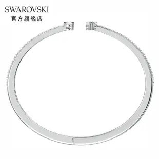 【SWAROVSKI 官方直營】Attract 白金色時尚簡約手環 交換禮物