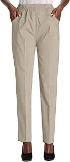 [Soojun] Womens Summer Elastic Waist Comfy Stretch Pull On Pants