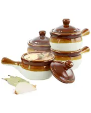 Elama 4pc Long H & le 15oz French Onion Soup Bowl