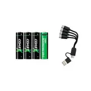 COAST USB-C Charging Rechargeable AA Batteries - 4 Pack COAZXAA