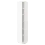 METOD high cabinet with shelves, white Enköping/white wood effect, 40x37x200 cm