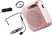 Abaodam Loudspeaker Speakers Training Microphones Portable Mic Microphone Speaker Portable Rechargeable Compact Mic Microphone with Speaker Audio for Speech Small Mic Electronic Components