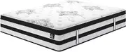STARRY EUCALYPT Double High Resilience Memory Foam Mattress SyncCoil 5-Zone Spring 34cm Thickness, Medium Firm Euro Top Bed Mattress with Enhanced Edge Support and Airflow Design,Darcy White