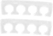 DRESSOOS Foot Toe Dividers 2 Pack Nail Art Toe Separators for Women Silicone Toe Dividers Pedicure Separator Long Lasting Easy to Cle