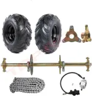 810mm Rear Axle Kit , 6" Wheels, Brake Assembly For Go Kart ATV Quad Golf Cart