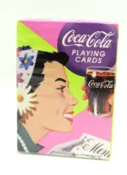 Vintage Coca Cola Bicycle Playing Cards Lady Flowers Retro Colors Sealed
