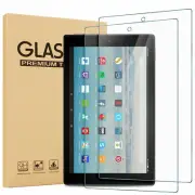 2 Pack Glass Screen Protector For Amazon 2019 Fire HD 10,Bubble free 9H HD Clear