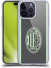 Head Case Designs Officially Licensed AC Milan Third 2024/25 Crest Kit Soft Gel Case Compatible with Apple iPhone 14 Pro Max