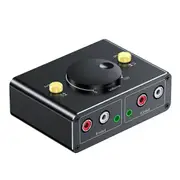 3.5mm to Audio Switcher Bidrectional Switcher 1 in 2 Out or 2 in 1 Out Dual to 3.5mm Splitter Switcher Black