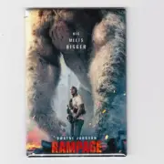 RAMPAGE - 2"x3" MOVIE POSTER MAGNET (dwayne the rock johnson game action 2018)