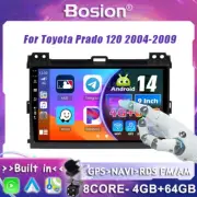CarPlay Android14 Auto Car Stereo GPS Head Unit DSP For Toyota Prado 120 2004-09