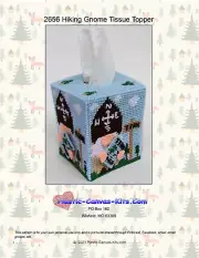 Hiking Gnome Tissue Topper-Plastic Canvas Pattern or Kit