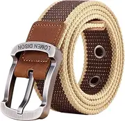 [ａ aternee] Canvas Belt Fabric Woven Pin Buckle Fashion Casual Wide Training Belt Webbing Belt Strap Jeans Accessories Business Work Unisex Youth