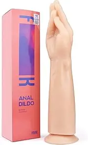 FAAK XXL Realistic fisting dildo for stretching pleasure, 33.5CM Insertable long dong with Suction Cup, 1:1 realistic fist dildo for anal or vaginal orgasm (Skin)