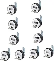 COHEALI 10pcs Rotary Tongue Double Lock Cylinder Lock for File Cabinet and Drawer Combination Corrosion Easy Dialing for Secure Storage