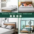 Metal Bed Frame Queen Single King Double Mattress Base Platform Wooden - Zinus