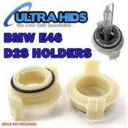 2x XENON HID D2S BULB HOLDER BMW E46 3 Series WHITE ADAPTORS PAIR H26