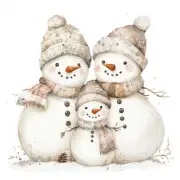 5D Diamond Painting Three Tan Scarf Snowmen Kit