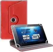 Leather Cover Case Stand for Samsung Galaxy Tab S8 S9 & FE 10.9 A9+ Plus 11" A7 10.4'' Wallet 360 Rotating (Red)