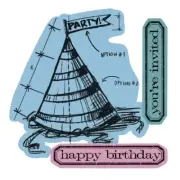 SIZZIXTim Holtz Celebrate Framelits with Stamps Die Set 660188 Happy Birthday