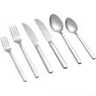 24 Pcs Silverware Set with Steak Knives Stainless Steel Flatware Set for 4