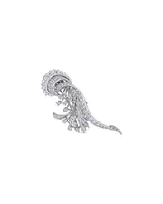 Rina Limor Platinum 4.70 ct. tw. Diamond Peacock Brooch