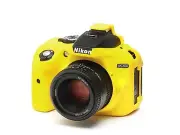 Camera silicone cover for Nikon D5300 Yellow + LCD Screen Protector