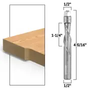 1/2" Downcut Flush Trim Carbide Spiral Router Bit-1/2" Shank - Yonico 32201-SC