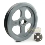 Cast Iron 10.75" Dual Groove Pulley Belt B Section 5L with 5/8" Sheave Bushing