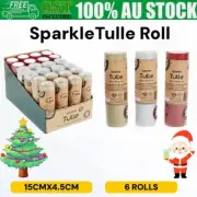 6 x SparkleTulle Roll Spool Tutu Dress Wedding Party Xmas DIY Decorative Gift AU