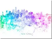 New York City Skyline Abstract Art/ High Quality Canvas home wall art & Decor