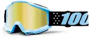 100% Accuri Extra Taichi Motocross Goggles, black-blue for Men One Size Black Blue