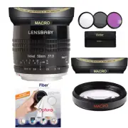 HD4 ULTRA WIDE ANGLE LENS + MACRO FOR LENSBABY VELVET 56mm f/1.6 Lens for CANON